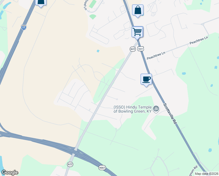 map of restaurants, bars, coffee shops, grocery stores, and more near 546 Plano Road in Bowling Green