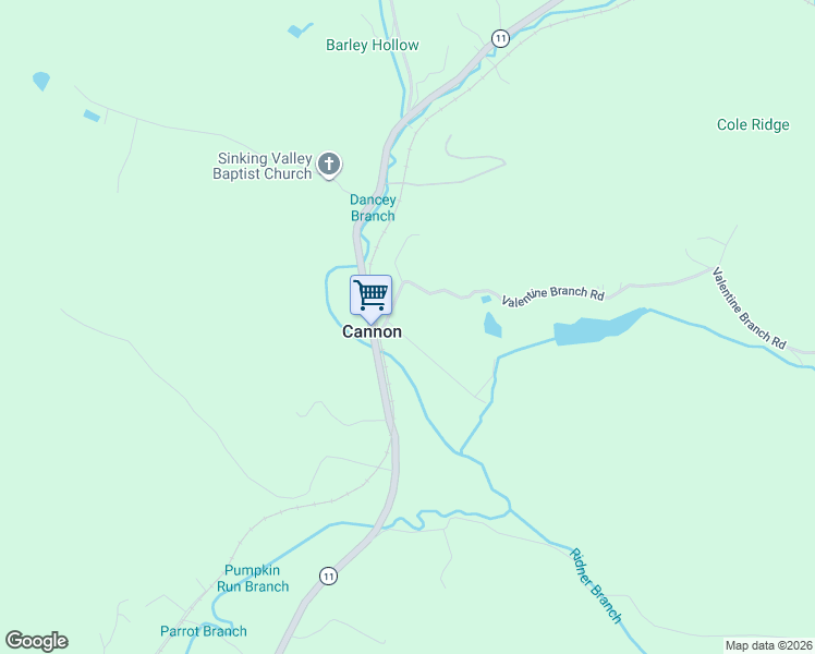 map of restaurants, bars, coffee shops, grocery stores, and more near 53 Old Farm Road in Cannon