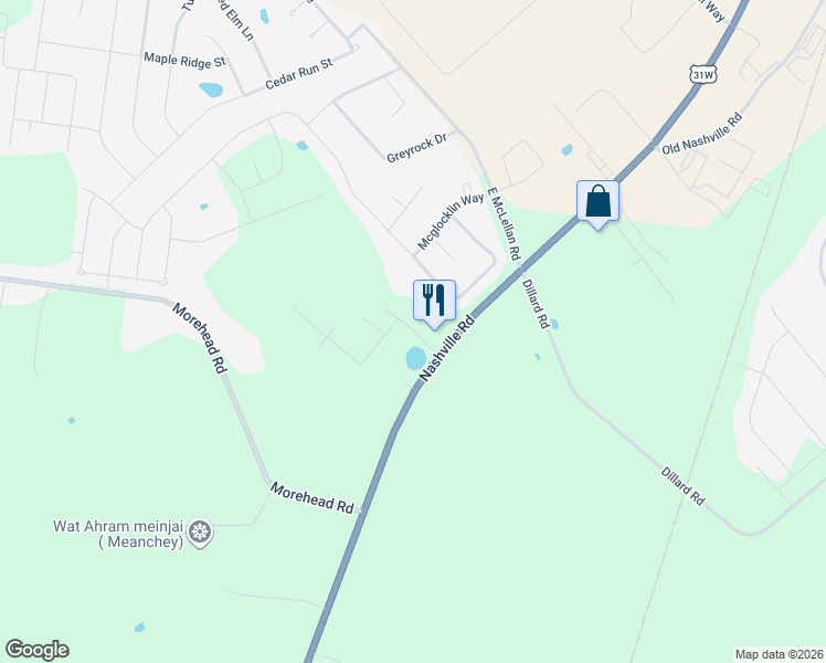 map of restaurants, bars, coffee shops, grocery stores, and more near 101 Bowie Avenue in Bowling Green