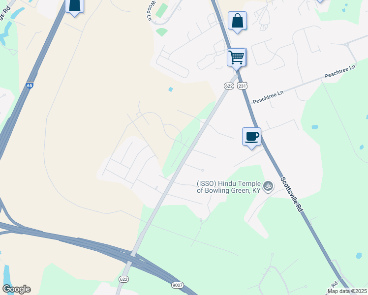 map of restaurants, bars, coffee shops, grocery stores, and more near 546 Plano Road in Bowling Green