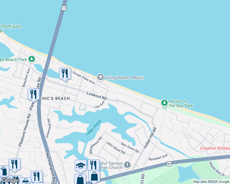 map of restaurants, bars, coffee shops, grocery stores, and more near in Virginia Beach