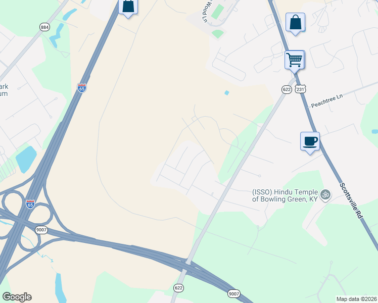 map of restaurants, bars, coffee shops, grocery stores, and more near 775 Kobus Street in Bowling Green