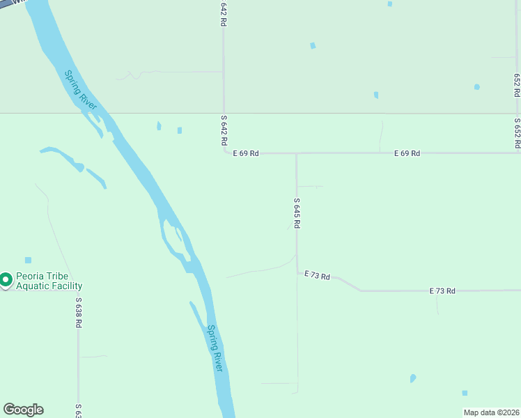 map of restaurants, bars, coffee shops, grocery stores, and more near 7101 South 645 Road in Quapaw