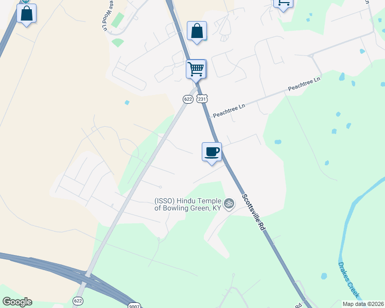 map of restaurants, bars, coffee shops, grocery stores, and more near 299 Hilldale Avenue in Bowling Green