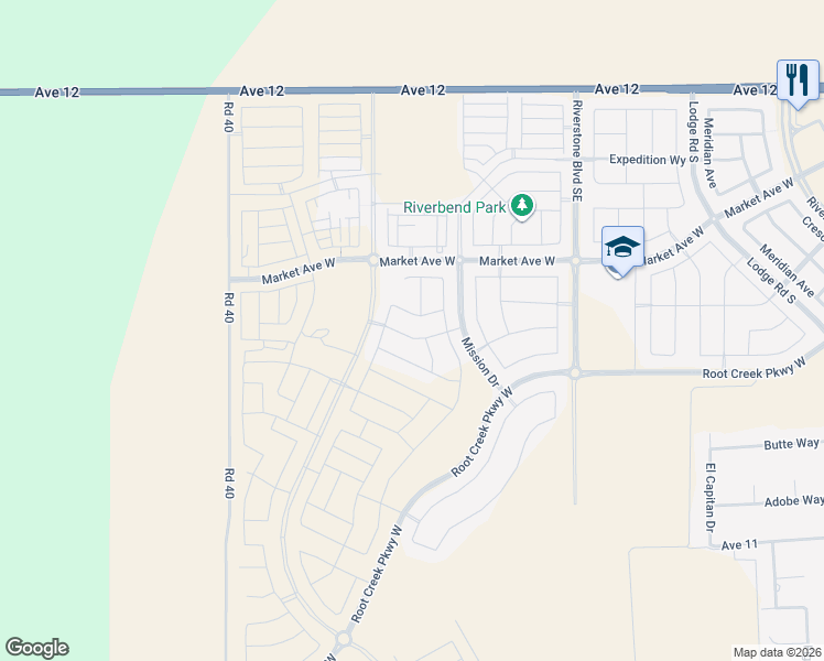 map of restaurants, bars, coffee shops, grocery stores, and more near Unnamed Road in Madera