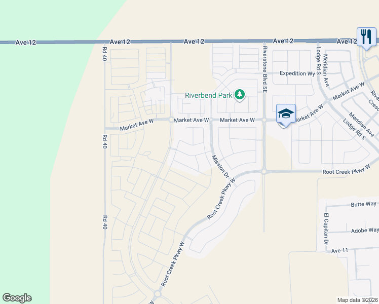 map of restaurants, bars, coffee shops, grocery stores, and more near Unnamed Road in Madera