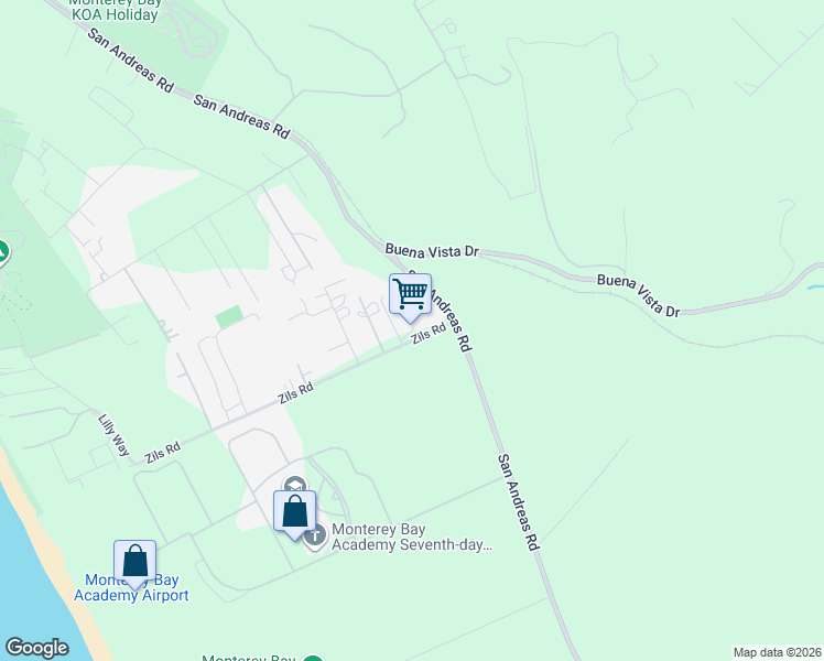 map of restaurants, bars, coffee shops, grocery stores, and more near 40 Zils Road in Watsonville