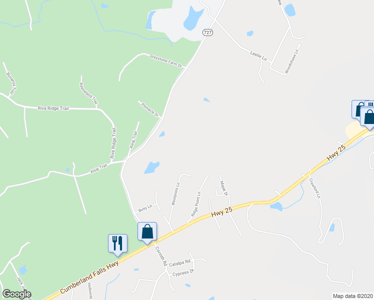 map of restaurants, bars, coffee shops, grocery stores, and more near 4400 5th Street Road in Corbin