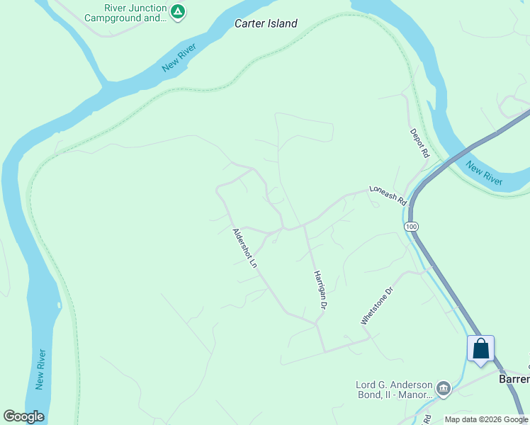 map of restaurants, bars, coffee shops, grocery stores, and more near 411 Loneash Road in Barren Springs