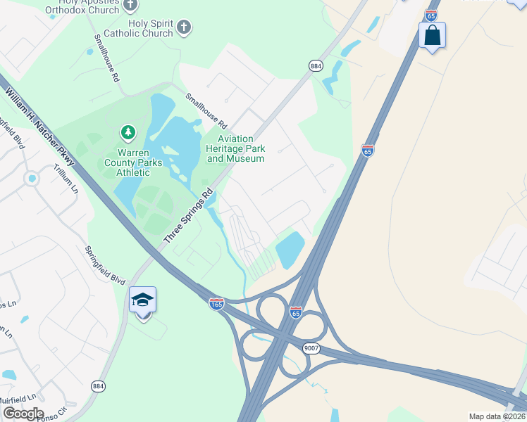 map of restaurants, bars, coffee shops, grocery stores, and more near 130 Sterling Way in Bowling Green