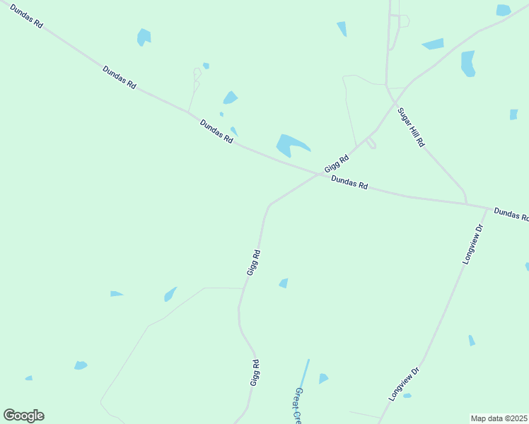 map of restaurants, bars, coffee shops, grocery stores, and more near Gigg Road in Dundas