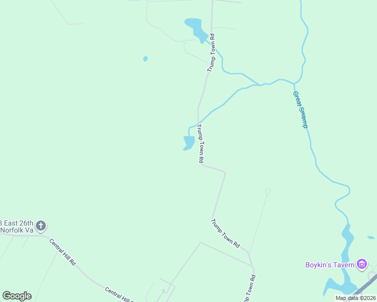 map of restaurants, bars, coffee shops, grocery stores, and more near 16290 Trump Town Road in Windsor