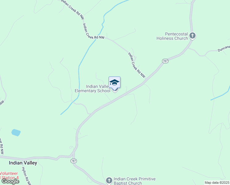 map of restaurants, bars, coffee shops, grocery stores, and more near 4130 Indian Valley Road Northwest in Radford