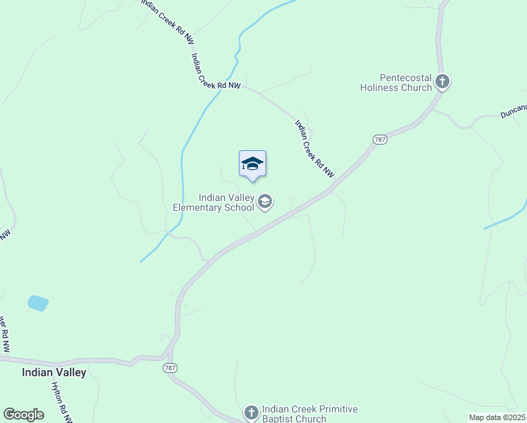 map of restaurants, bars, coffee shops, grocery stores, and more near 4130 Indian Valley Road Northwest in Radford