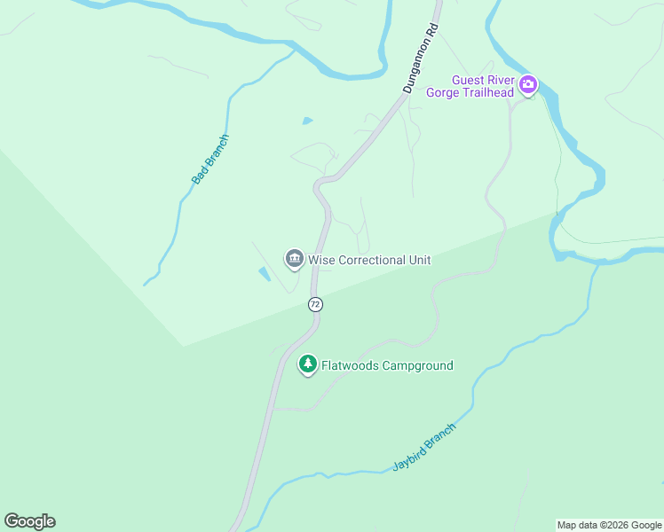 map of restaurants, bars, coffee shops, grocery stores, and more near 3626 Dungannon Road in Coeburn