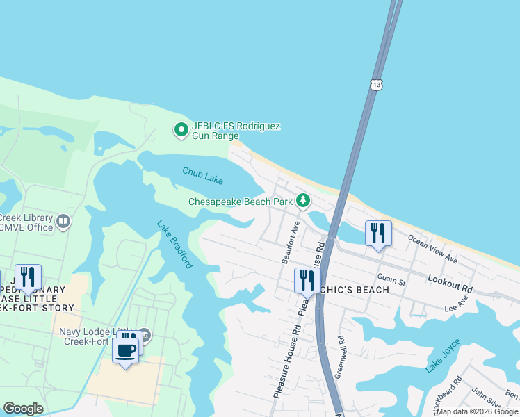 map of restaurants, bars, coffee shops, grocery stores, and more near 4953 Lookout Road in Virginia Beach