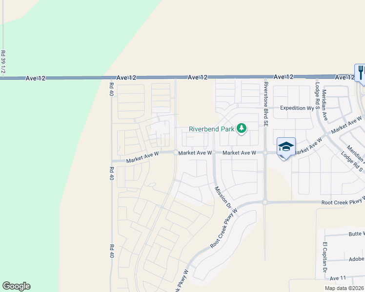 map of restaurants, bars, coffee shops, grocery stores, and more near Unnamed Road in Madera