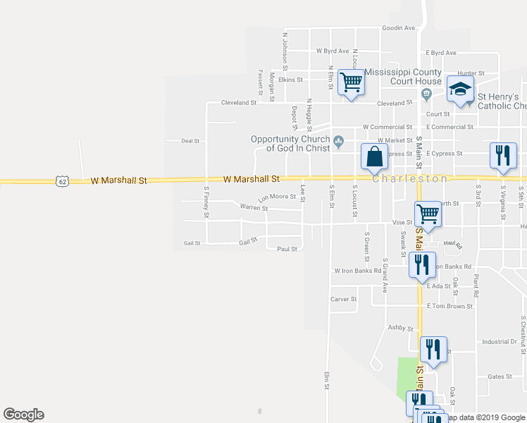 map of restaurants, bars, coffee shops, grocery stores, and more near 701 Warren Street in Charleston