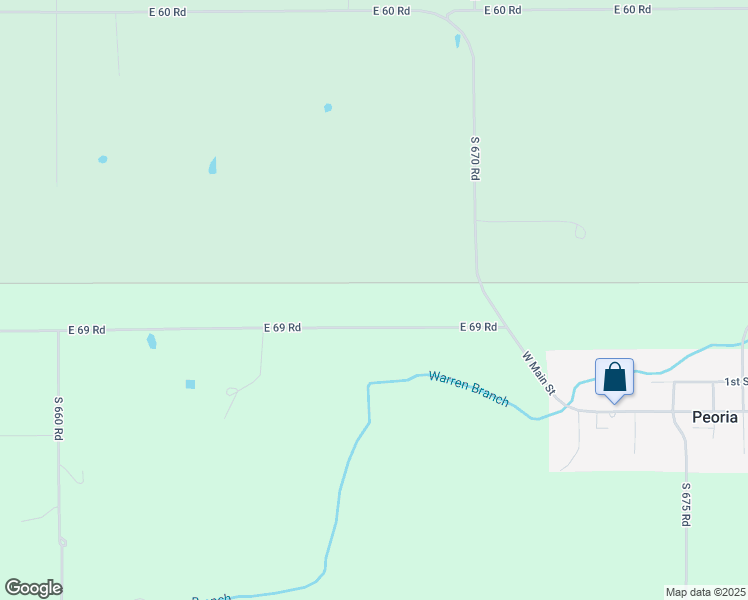 map of restaurants, bars, coffee shops, grocery stores, and more near 66750 East 69 Road in Quapaw