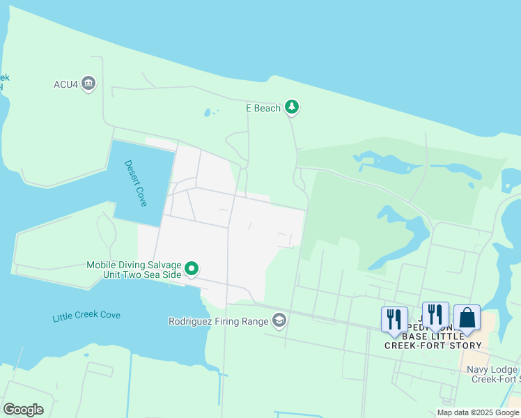 map of restaurants, bars, coffee shops, grocery stores, and more near in Norfolk