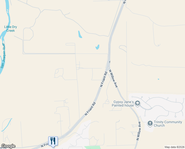 map of restaurants, bars, coffee shops, grocery stores, and more near in Fresno