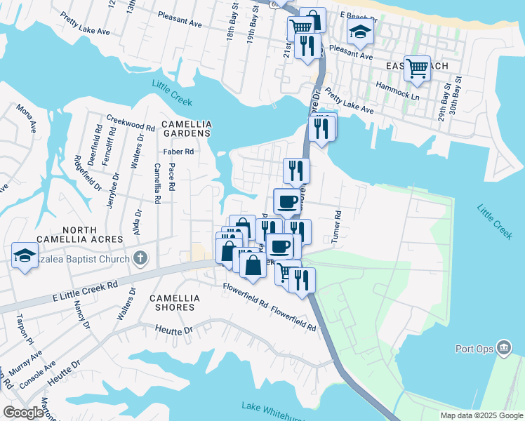 map of restaurants, bars, coffee shops, grocery stores, and more near 8025 Ransom Road in Norfolk