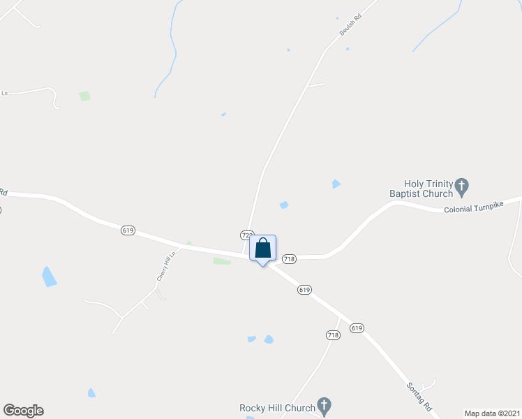 map of restaurants, bars, coffee shops, grocery stores, and more near 160 Beulah Road in Rocky Mount