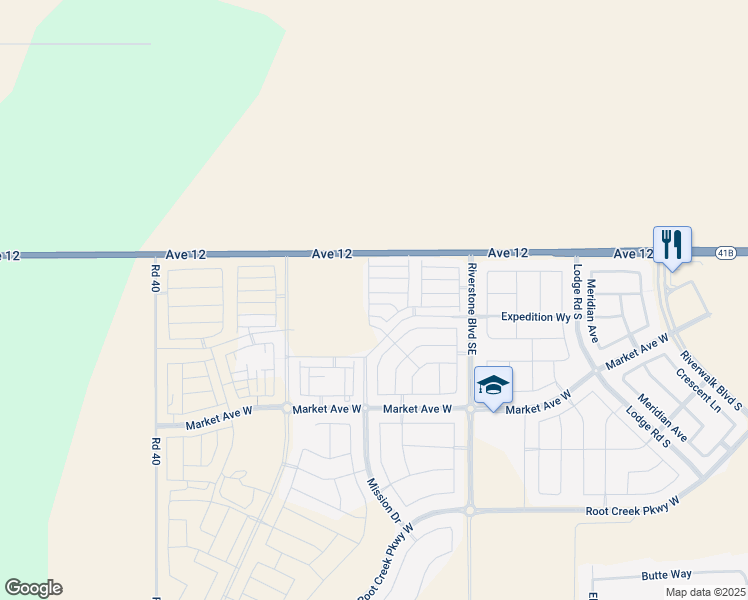 map of restaurants, bars, coffee shops, grocery stores, and more near 40000-40498 Avenue 12 in Madera