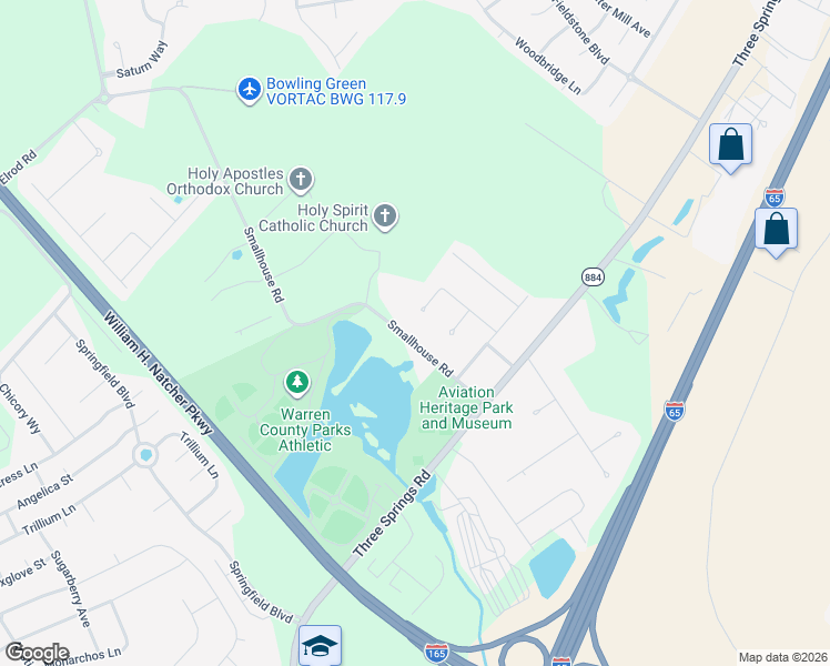 map of restaurants, bars, coffee shops, grocery stores, and more near 4424-4940 Smallhouse Road in Bowling Green