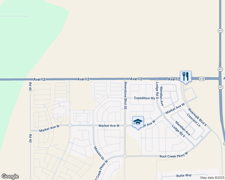 map of restaurants, bars, coffee shops, grocery stores, and more near 207 Aria Avenue South in Madera