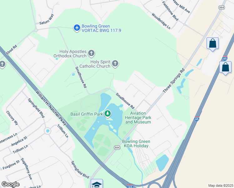 map of restaurants, bars, coffee shops, grocery stores, and more near 4754 Smallhouse Road in Bowling Green