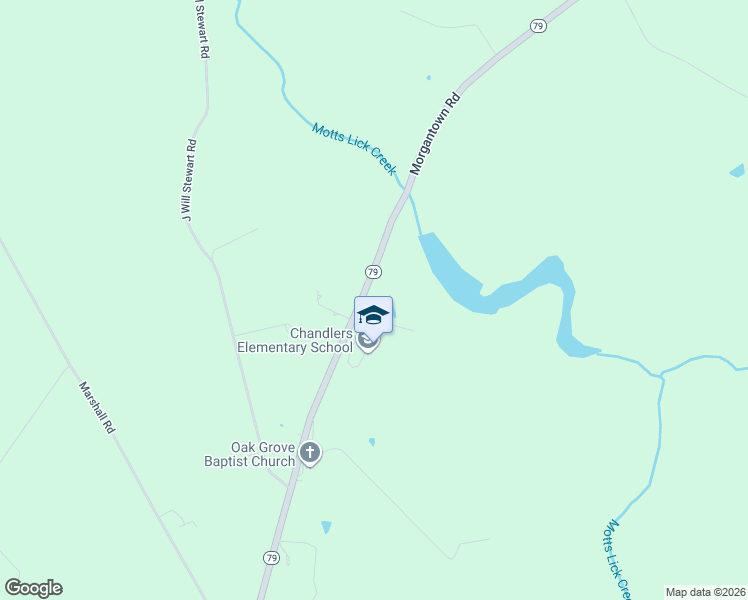 map of restaurants, bars, coffee shops, grocery stores, and more near Morgantown Road in Russellville