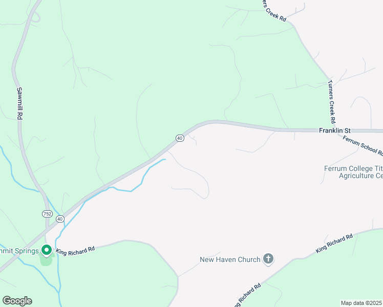map of restaurants, bars, coffee shops, grocery stores, and more near 100 Ridgefield Lane in Ferrum
