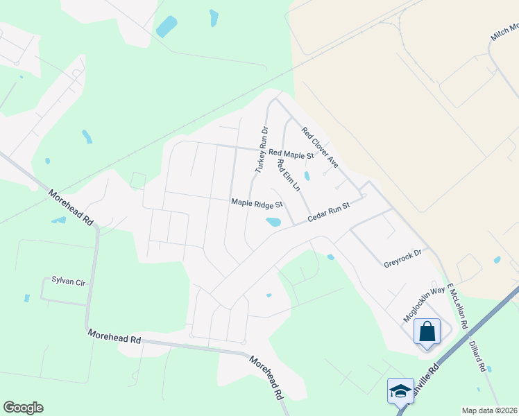 map of restaurants, bars, coffee shops, grocery stores, and more near Maple Hill Court in Bowling Green