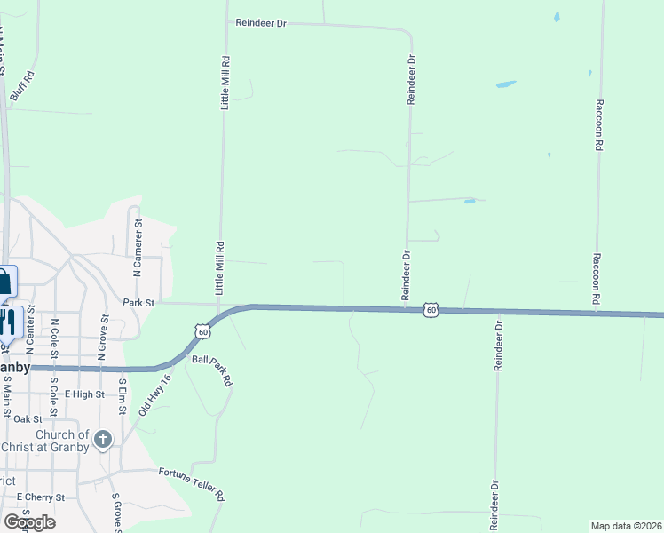 map of restaurants, bars, coffee shops, grocery stores, and more near 100-198 Mustang Lane in Granby
