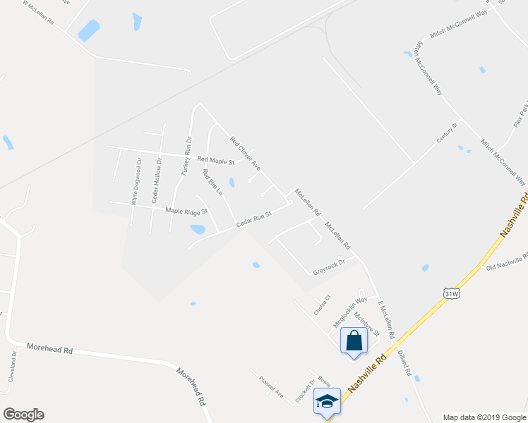 map of restaurants, bars, coffee shops, grocery stores, and more near 228 Cedar Run Street in Bowling Green