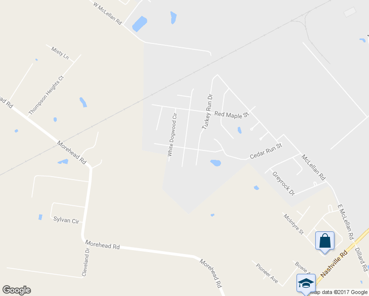 map of restaurants, bars, coffee shops, grocery stores, and more near Maple Hill Court in Bowling Green