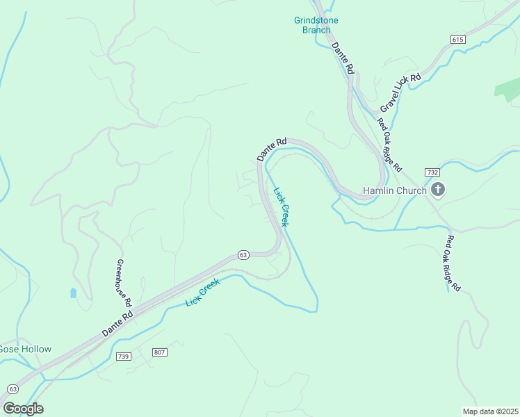 map of restaurants, bars, coffee shops, grocery stores, and more near Virginia 63 in Castlewood