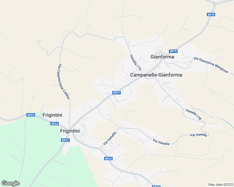 map of restaurants, bars, coffee shops, grocery stores, and more near 421 Via Gianforma Margione in Campanella-gianforma