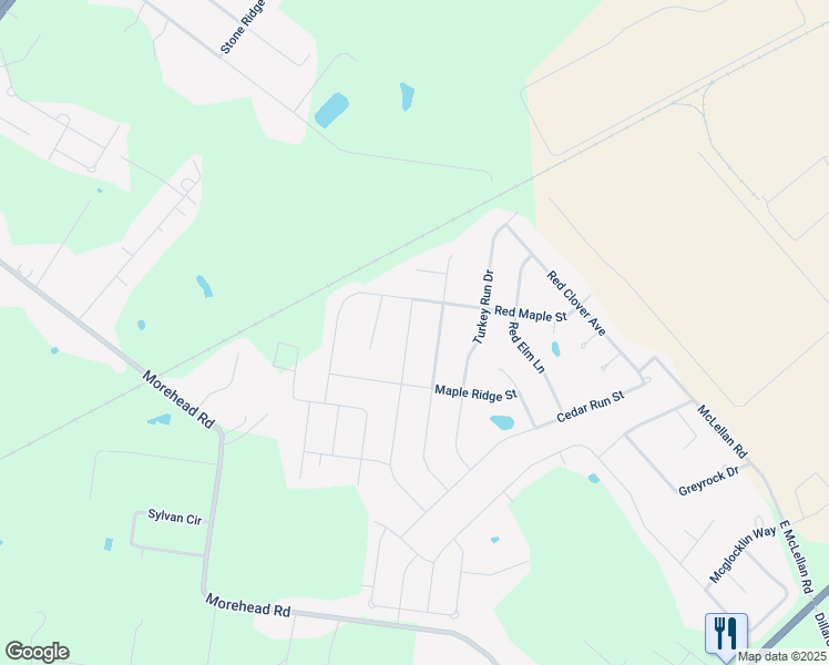 map of restaurants, bars, coffee shops, grocery stores, and more near 327 White Dogwood Circle in Bowling Green