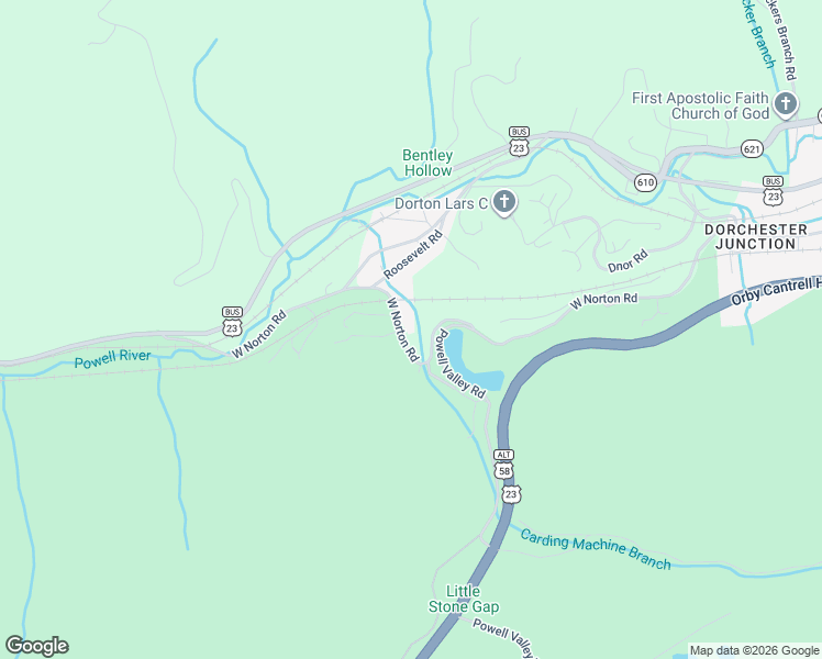 map of restaurants, bars, coffee shops, grocery stores, and more near 6225 West Norton Road in Norton