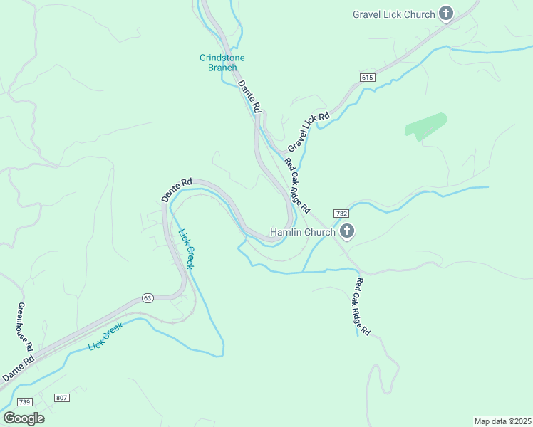 map of restaurants, bars, coffee shops, grocery stores, and more near Virginia 63 in Castlewood