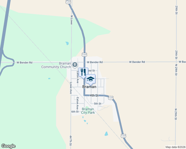 map of restaurants, bars, coffee shops, grocery stores, and more near 221 Kimmell Avenue in Braman