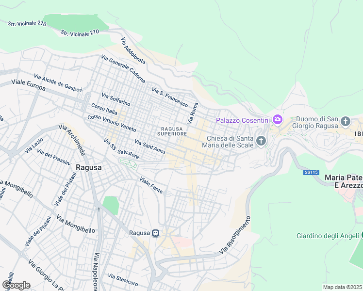 map of restaurants, bars, coffee shops, grocery stores, and more near 41 Piazza San Giovanni in Ragusa