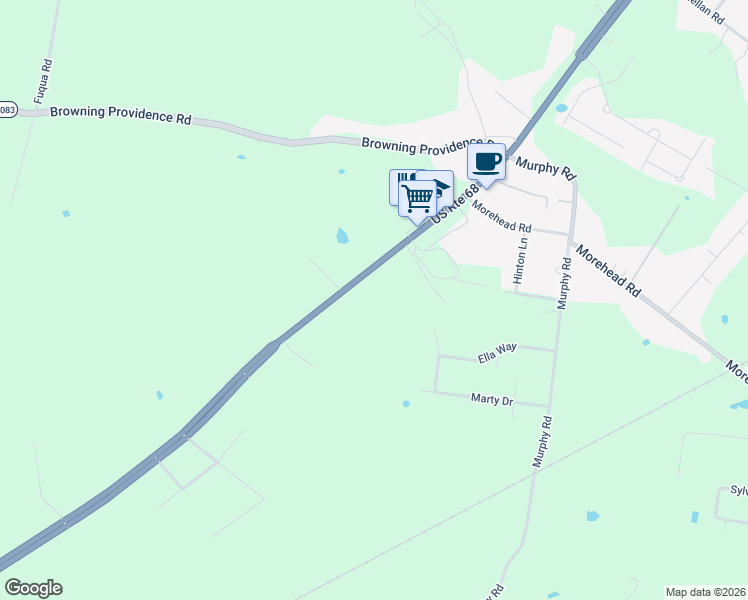 map of restaurants, bars, coffee shops, grocery stores, and more near 7841 Russellville Road in Bowling Green