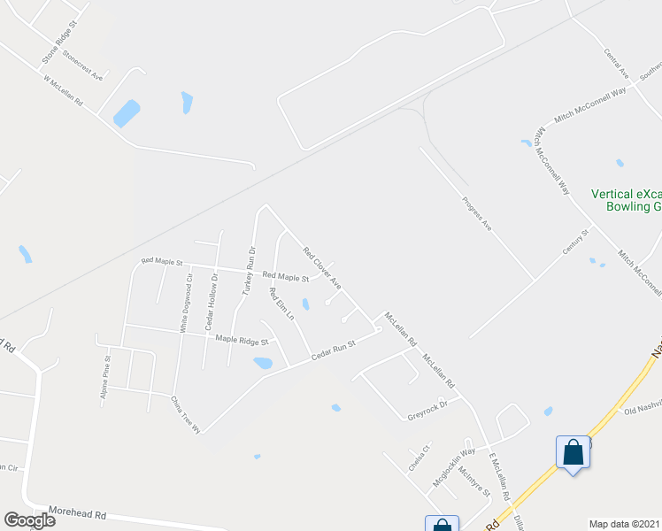 map of restaurants, bars, coffee shops, grocery stores, and more near 247 Red Maple Street in Bowling Green