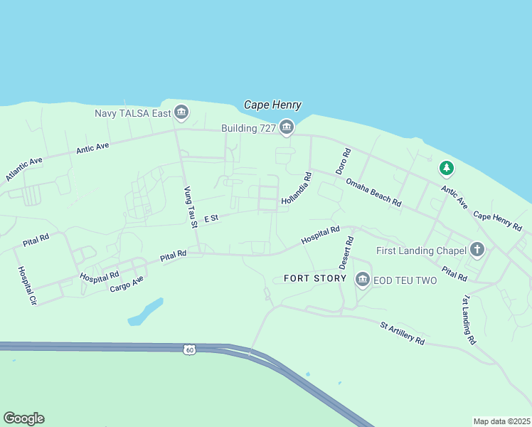 map of restaurants, bars, coffee shops, grocery stores, and more near in Virginia Beach