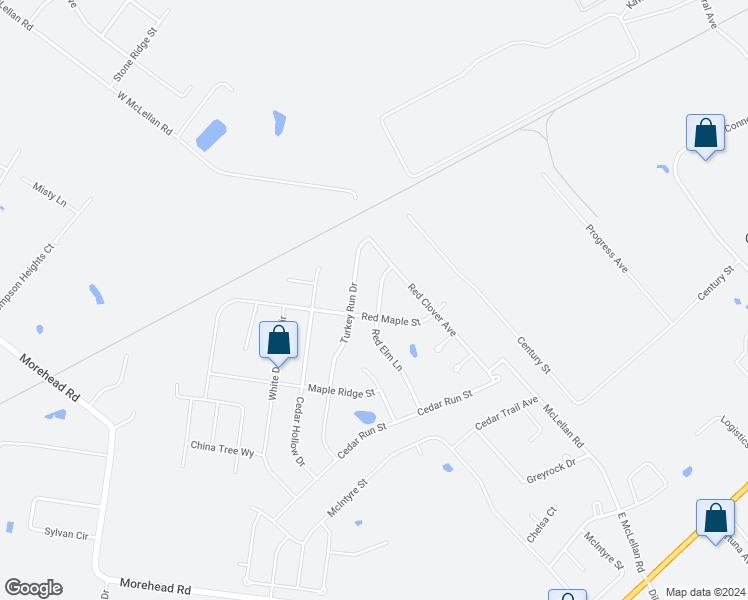 map of restaurants, bars, coffee shops, grocery stores, and more near 232 Red Elm Lane in Bowling Green