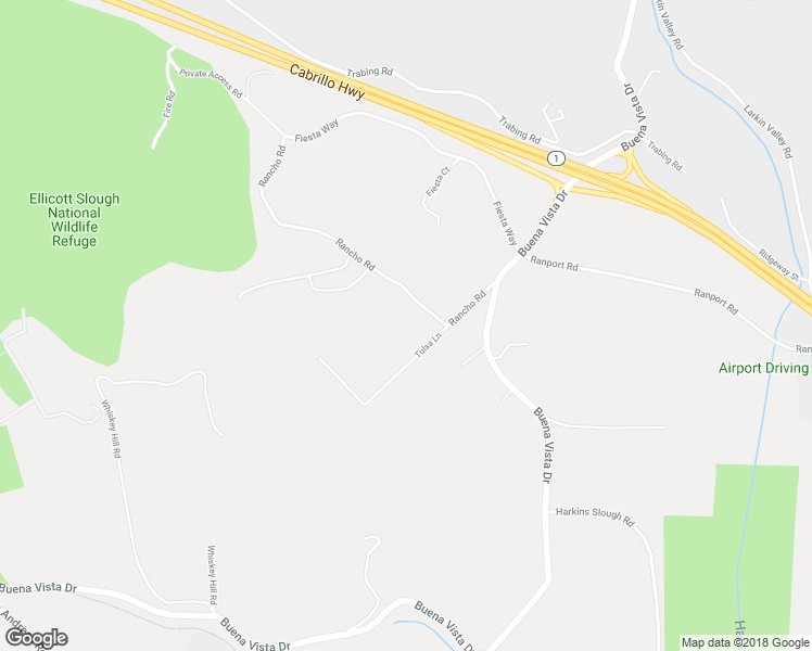 map of restaurants, bars, coffee shops, grocery stores, and more near 53 Rancho Road in Watsonville
