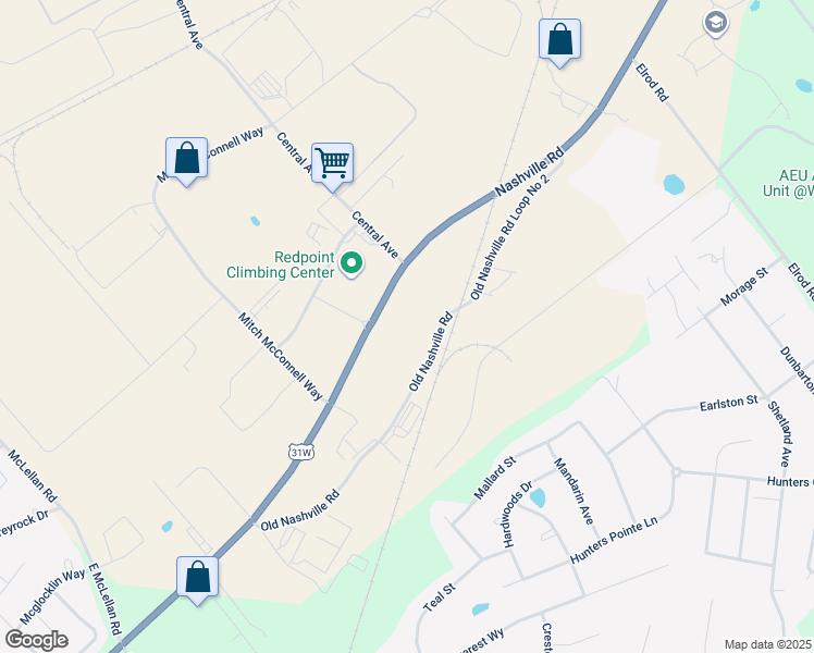 map of restaurants, bars, coffee shops, grocery stores, and more near 5878 Old Nashville Road Loop No 2 in Bowling Green
